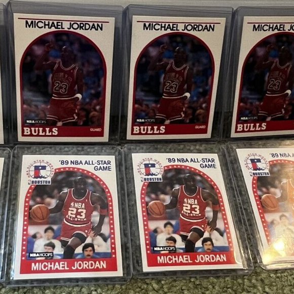 10 Pack Fresh 1989/90 NBA Hoops Michael Jordan #200 & #21 All-Star Chicago Bulls - Picture 1 of 4